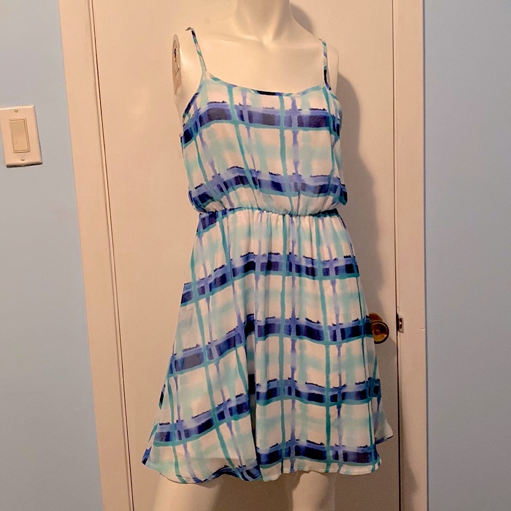 Spaghetti Strap Dress with fun checkered print
